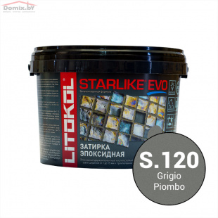 Фуга для плитки Litokol Starlike Evo S.120 Grigio Piombo (1 кг)